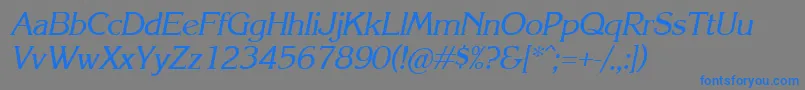 Krli Font – Blue Fonts on Gray Background