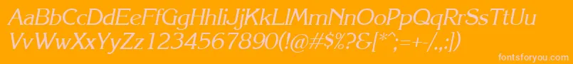 Krli Font – Pink Fonts on Orange Background