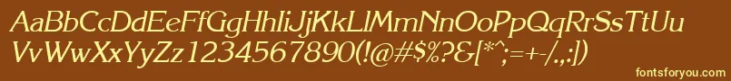 Krli Font – Yellow Fonts on Brown Background