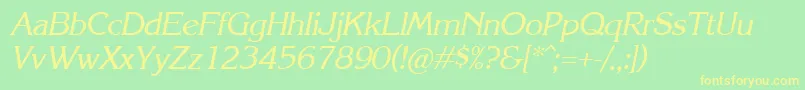 Krli Font – Yellow Fonts on Green Background