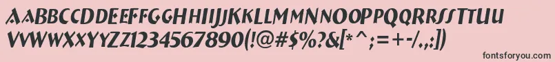 ABremencapsnrItalic Font – Black Fonts on Pink Background