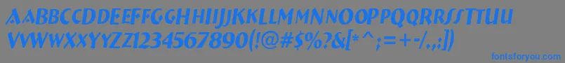 ABremencapsnrItalic Font – Blue Fonts on Gray Background