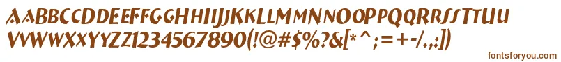 ABremencapsnrItalic Font – Brown Fonts on White Background