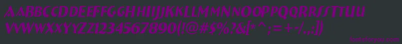 ABremencapsnrItalic Font – Purple Fonts on Black Background
