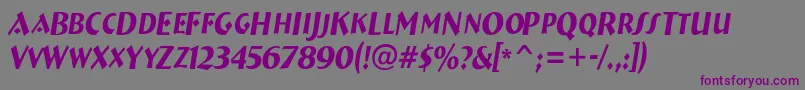 ABremencapsnrItalic Font – Purple Fonts on Gray Background