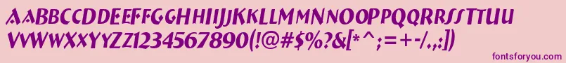 ABremencapsnrItalic Font – Purple Fonts on Pink Background