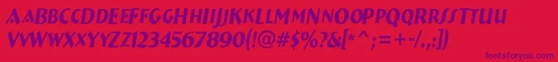 ABremencapsnrItalic Font – Purple Fonts on Red Background