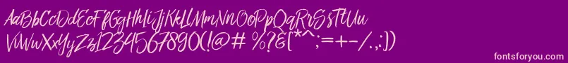 Bringshoot Font – Pink Fonts on Purple Background