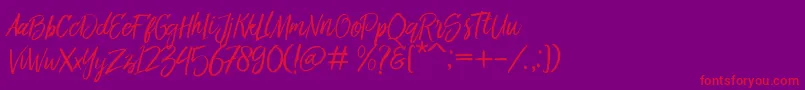 Bringshoot Font – Red Fonts on Purple Background