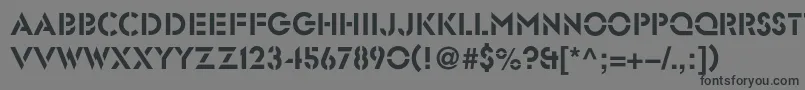 Шрифт Glastenc – чёрные шрифты на сером фоне