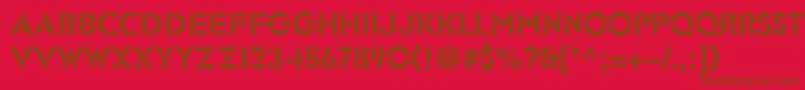 Glastenc Font – Brown Fonts on Red Background
