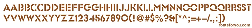 Glastenc-fontti – ruskeat fontit valkoisella taustalla