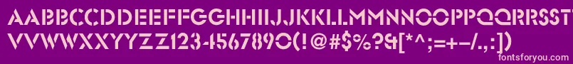 Glastenc Font – Pink Fonts on Purple Background