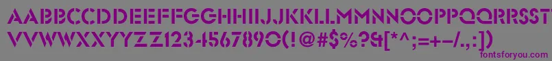 Glastenc-Schriftart – Violette Schriften auf grauem Hintergrund