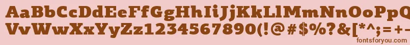 PfagoraslabproUltrablack Font – Brown Fonts on Pink Background