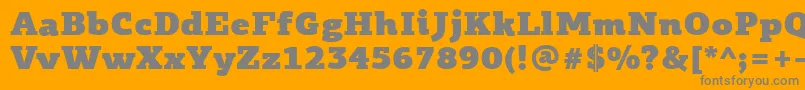 PfagoraslabproUltrablack-Schriftart – Graue Schriften auf orangefarbenem Hintergrund