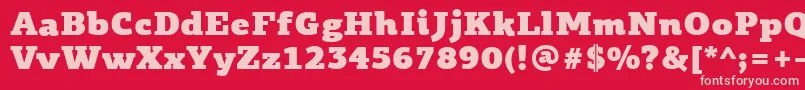 PfagoraslabproUltrablack Font – Pink Fonts on Red Background