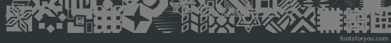 フォントCarrdingbats1Regular – 黒い背景に灰色の文字