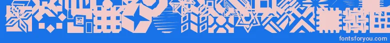 Carrdingbats1Regular Font – Pink Fonts on Blue Background