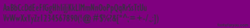 フォントGillsanscondc – 紫の背景に黒い文字