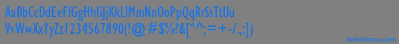 Шрифт Gillsanscondc – синие шрифты на сером фоне