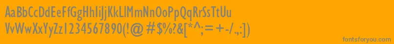 Gillsanscondc Font – Gray Fonts on Orange Background