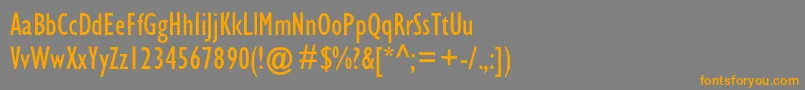 Gillsanscondc Font – Orange Fonts on Gray Background