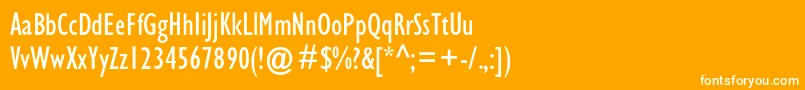 Gillsanscondc Font – White Fonts on Orange Background