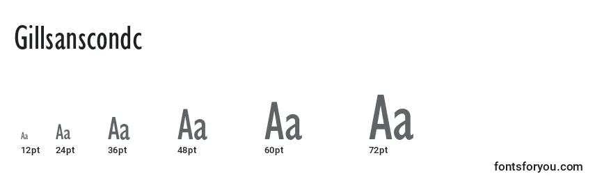 Gillsanscondc Font Sizes
