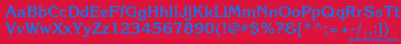 KorinnacBold Font – Blue Fonts on Red Background