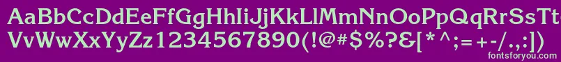 KorinnacBold Font – Green Fonts on Purple Background