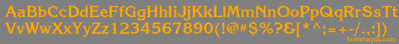 KorinnacBold Font – Orange Fonts on Gray Background