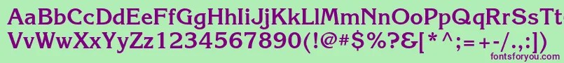 KorinnacBold Font – Purple Fonts on Green Background