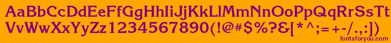 KorinnacBold Font – Purple Fonts on Orange Background