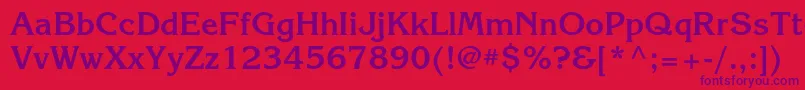 KorinnacBold Font – Purple Fonts on Red Background