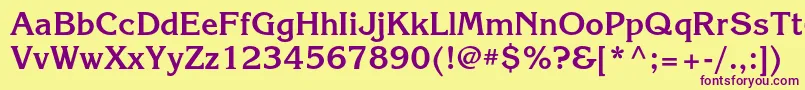 KorinnacBold Font – Purple Fonts on Yellow Background