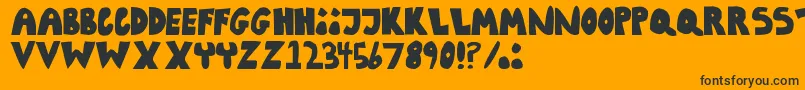 RunningWithScissors Font – Black Fonts on Orange Background