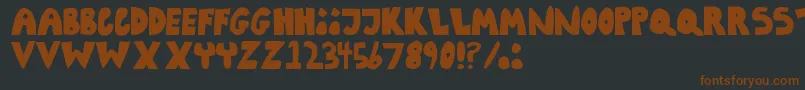 RunningWithScissors Font – Brown Fonts on Black Background