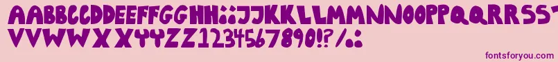 RunningWithScissors Font – Purple Fonts on Pink Background
