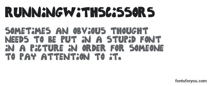 Review of the RunningWithScissors Font