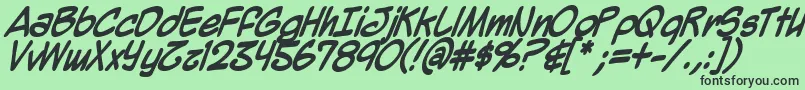 MightyZeoBold Font – Black Fonts on Green Background