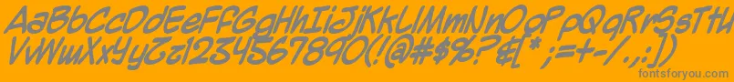MightyZeoBold Font – Gray Fonts on Orange Background