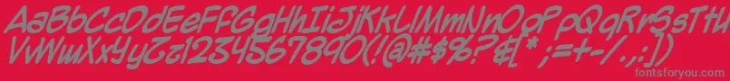 MightyZeoBold Font – Gray Fonts on Red Background