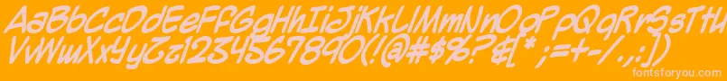 MightyZeoBold Font – Pink Fonts on Orange Background