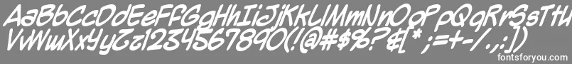 MightyZeoBold Font – White Fonts on Gray Background