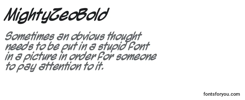 MightyZeoBold Font