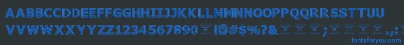 GeneseestRegular Font – Blue Fonts on Black Background