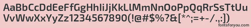フォントExo2Semibold – ピンクの背景に黒い文字