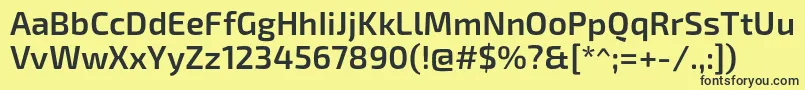 Exo2Semibold Font – Black Fonts on Yellow Background