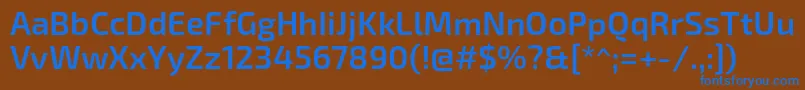 Exo2Semibold Font – Blue Fonts on Brown Background